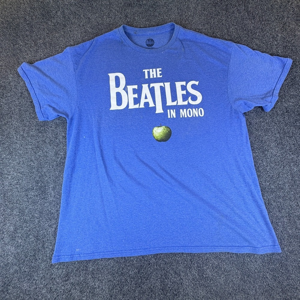 Apple Records The Beatles In Mono T-Shirt Mens XL Heather Blue Graphic‎ Cotton